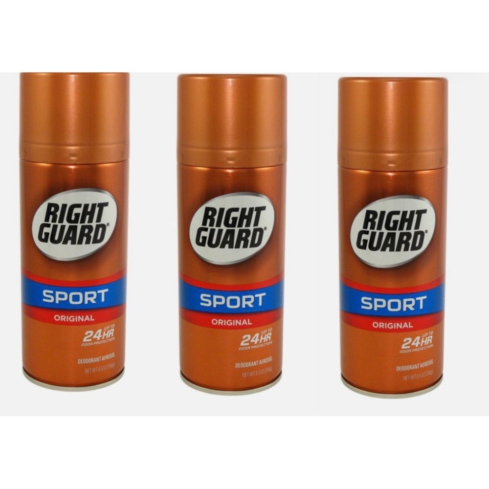 Brand new Right Guard Sport 8.5oz sport Original 24Hr Deodorant Three Pack